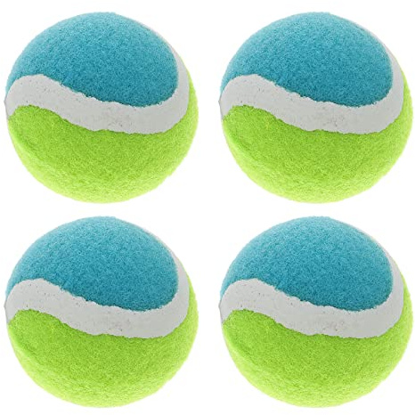BESPORTBLE Wurf- und Fangball-Set – 4 Stück, 6,3 cm Wurf- und Fangball, Paddelspiel, selbstklebender Ball für Kinder und Erwachsene, Baseball-Sport (zufällige Farbe)
