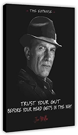 The Expanse TV-Show Filmposter Joe Miller Zitat 3 Leinwand-Wandkunst Dekor Gemälde für Wohnzimmer Heimdekoration Rahmen 60 x 90 cm