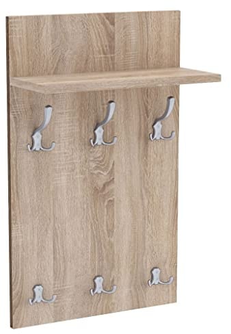 AKKE 70x40 | MEDI Garderobenpaneel Wandgarderobe Garderobe Wandpaneel Kleiderstange ALUMINIUM | SONOMA