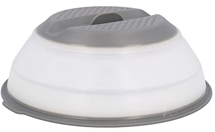 Jata Hogar HACC4530 - Tapa Microondas multiusos. Escurre verduras. Vaporera. 26 cm de diámetro. Plegable. Fácil de guardar. Resistencia al calor.