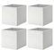 HSD Cube Storage Boxes Foldable Fabric Storage Organizer Boxes for Shelving Unit for Home, Office Use, Bedroom, Nursery, Wardrobe, Toys Best Gift For Children's, 33x38x33 CM (4 Pack, White)