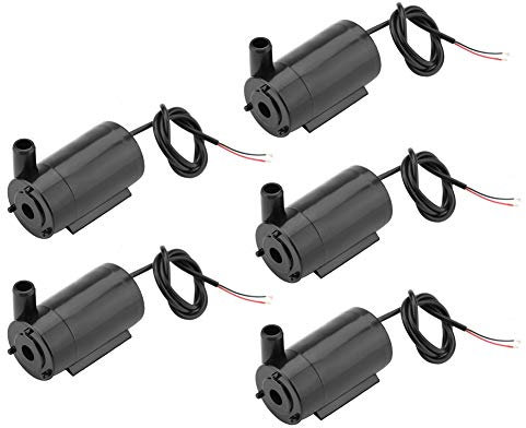 Mini Bomba de Agua de 5 uds., Bomba de Fuente, Mini Bomba de Acuario, Bombas de Agua DC 3V 5V, Minibomba de Agua Sumergible Micro o Fuente de Pecera