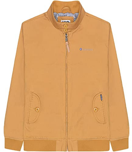 Lambretta Mens Harrington Bomber Jacket - Mustard - 2XL