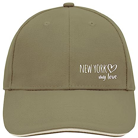 Huuraa Cappy New York My Love Geschenk Basecap Olive/Beige New York Accessoire