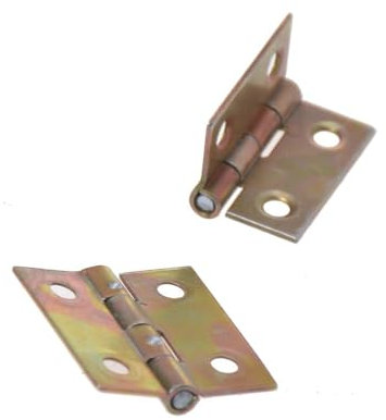 Aqbau® Kistenband Tischband Möbelscharniere Möbelband Verzinkt, Türband Kistenband Schrankscharniere - Möbelzubehör Stahl, Gerollte Scharniere Halbbreite (100 st, 25mm x 25mm)