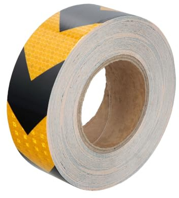 Reflektierendes Klebeband, gelb/schwarz, 50 mm x 33 m, für den Heimgebrauch.