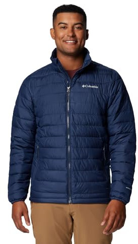 Columbia Men's Powder Lite Jacket, Puffer Jacket, Collegiate Navy, Size XXL