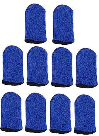 Homoyoyo Touchscreen für Blau Handyspiele Stück Nylon Fingerschutz 10 | Atmungsaktiv, Anti Schweiß, Elastisches Gewebe, Daumen und Fingerschutz für Mobiles Gaming