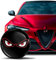 SkinoEu Kompatibel mit Alfa Romeo Emblem Plakette Motorhaube/Kofferraum 74mm für Giulietta 940 MiTo 156 147 159 GT Brera Spider 939 Schwarz No Fear Augen EA 9