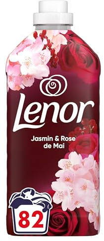 Lenor adoucissant linge 492 lavages 6x82 jasmin et rose de mai collection bien être une touche huile essentielle formule fraîcheur ultra concentrée fabriqué en france