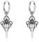 Spider Dagger Hoop Earrings 925 Sterling Silber Sword Drop Ohrringe Mond Schmuck Geschenke für Damen Männer Mädchen