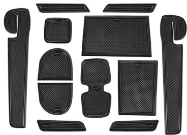OUSDUO Armaturenbrett Abdeckung Auto Nicht Slip Tor Nut Pad Für Suzuki Für Swift 2018 2019 2020 Auto Tür Slot Matten Konsole Tasse Halter Bahn (Color : Black 12pcs)