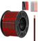 Piwaal 16AWG Bobina di filo 1,3mm² 25ft per bobina 16 Gauge 2 conduttori filo parallelo (rosso 7,62M nero 7,62M) filo di rame nudo per strisce LED/lampadine/lampade.