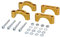 Set: CNC Klemmstücke für Schutzblech, Gold eloxiert, für Trommelbremse - für Simson S50, S51, S70, SR50, SR80