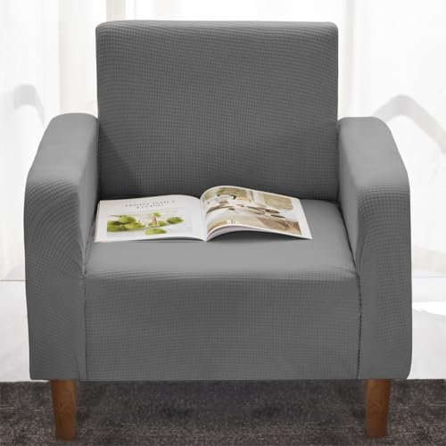 Delindo Lifestyle Sesselschoner Corn Fleece, Cord Überzug, samtweicher Sesselbezug ohne Armlehne, grau, 90-140 cm