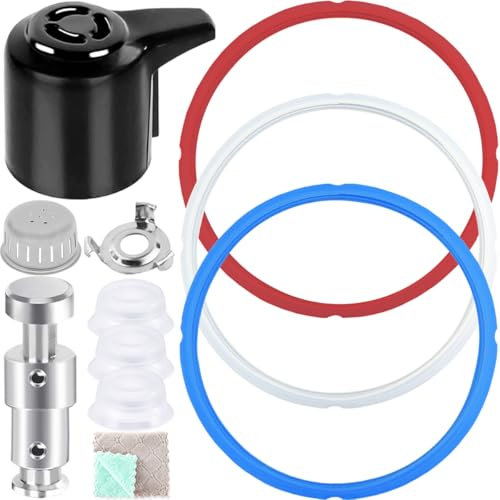 EATBALE Piezas de repuesto Anillo de sellado Válvula de liberación de vapor Válvula flotador Tapa antibloqueo para Instant Pot Duo 3/5 / 6 QT, Duo Plus 3/6 QT Ollas a Presión Junta de la válvula