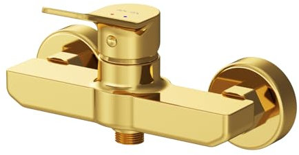 AM.PM X-Joy - Einhand-Brausebatterie Gold, Duscharmatur Einhebelmischer, Mischbatterie Dusche, Brausearmatur für Badezimmer