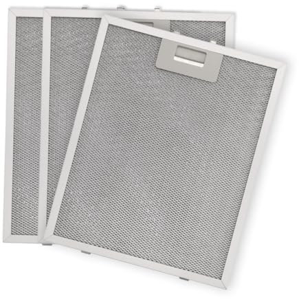 Anakel Home Filtros de Campana Extractora 400472918 compatible con TEKA DM90 DM60 | 3 Unidades Filtro Metálico 32x26cm (Revisar Medidas entre Pestañas)