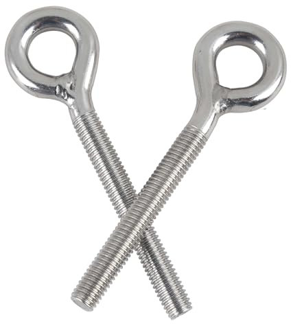 huruirui 10pcs Boulon à Oeil M4 Vis à Anneau en Acier Inoxydable 304 A2-70 Tige Filetée Piton à Visser pour Fixation et Suspension