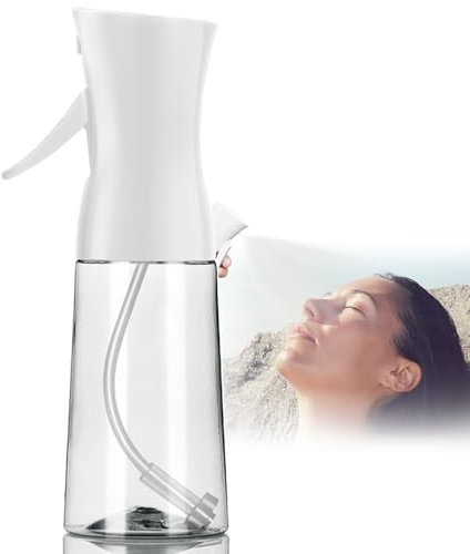 Spray Bottle,Fine Mist Spray for Hair,Ultra-Fine Continuous Spray Bottle for Skincare,Refillable Spray Container,Plant Care,Pet Grooming,Cleaning,Christmas Gift (White)