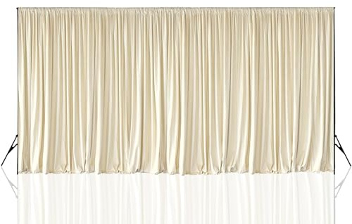 Event Decor Shop Ivory Velvet Backdrop Photography Background 3x6M | 190GSM 100% Polyester Washable Curtain for Studio Photography, Video Filming, Stage Events, Weddings & Trade Shows