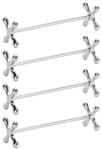 4Pcs Metal Chopsticks Rest Stable Prevent Slip Multifunctional Stainless Steel Chopsticks Rest Pillow for Spoons Forks Knifes