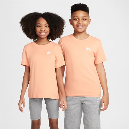 NIKE NSW Futura Kinder T-Shirt Farbe: Apricot/Weiß (844); Größe: S | 8-10Y | 128-137 cm