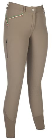 HKM Damen Livigno Sportive Silikon-Vollbesatz Reithose, Taupe, 44