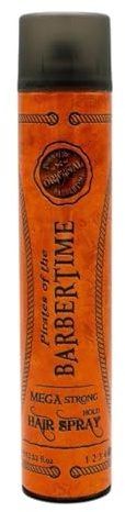 BARBERTIME Hair Spray Mega Strong 400ml | Extra starker Halt & Volumen | Trocknet schnell, verklebt nicht | Langanhaltender Fixier-Effekt & gepflegtes Finish | Frischer Duft