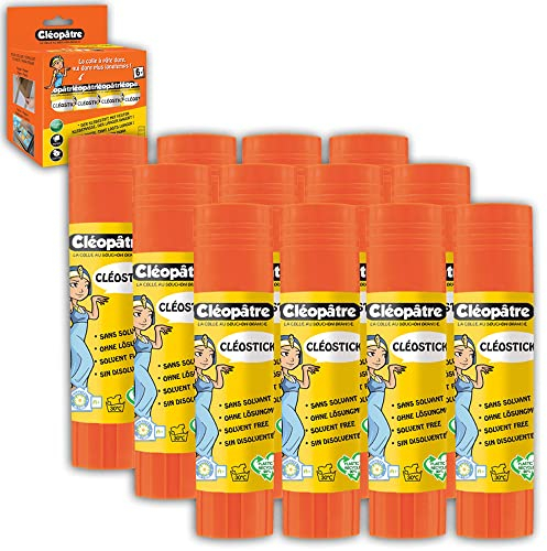 Cléopâtre - BA8X12 Cléo'stick - Boîte de 12 bâtons de colle blanche 8 g