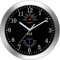 HITO Silent Wall Clock Non Ticking 10 inch Excellent Accurate Sweep Movement Silver Aluminum Frame Glass Cover, Decorative for Kitchen, Living Room, Bedroom, Bathroom, Bedroom, Office (Black)
