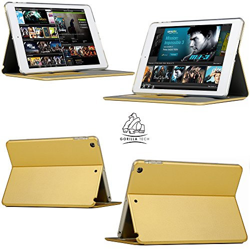 Gorilla Tech - Funda de Piel con Tapa para iPad Air 2 (función Atril, Incluye 5 Ranuras para Tarjetas, función Atril)