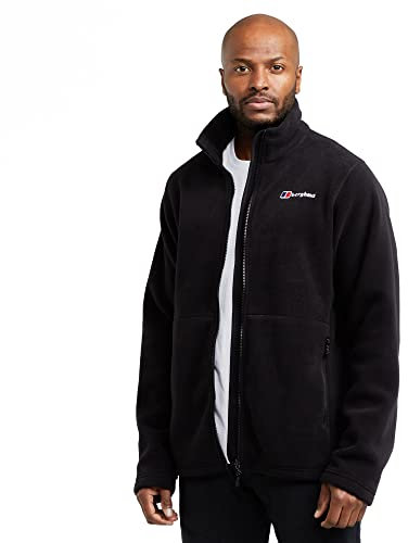 Berghaus Men’s Torus Fleece with Polartec Classic Microfleece, Full Zip & 2 Pockets, Soft, Warm, Lightweight & Durable Jacket (UK, Alpha, L, Regular, Regular, Black)