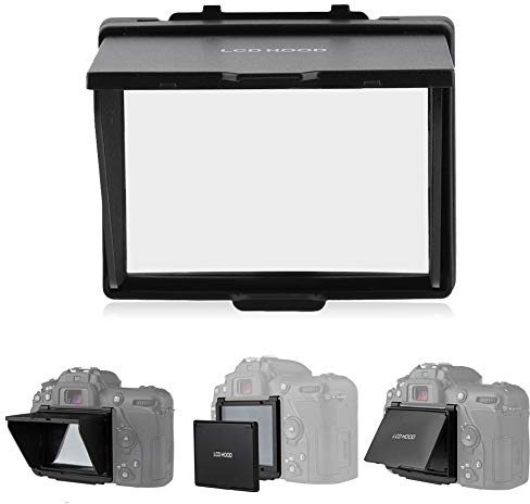 VBESTLIFE Paraluce per schermo LCD, copertura protettiva pieghevole per monitor della fotocamera compatibile con la fotocamera D7500