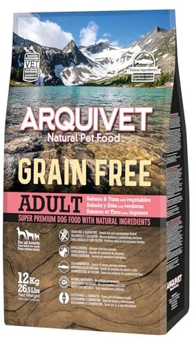 Arquivet Grain Free - Adult Salmón y atún con Verduras, 12 kg (Paquete de 1)