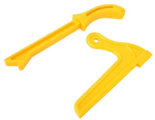 Bâton poussoir de sécurité pour le travail du bois 2 pièces de couleur jaune de sécurité, idéal pour les menuisiers et l'utilisation sur les tables de routeur de scies à table