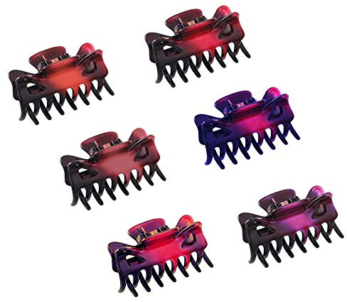 6 Stück Kunststoff Haarspangen Klaue Damen Haar Klaue Schellen Haarnadel, Haarklauenclips Mittelgroße Haarklauen, Haarklammern aus Kunststoff, 4 × 2,4 cm, Harzmaterial 【Zufällige Farbe】