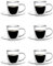 Kadum doppelwandige Espressogläser | Thermogläser 6er-Set mit Henkel und Untertasse | 80 ml Thermotassen im Geschenkkarton | hitzebeständig mit Untertasse | Spülmaschinengeeignet