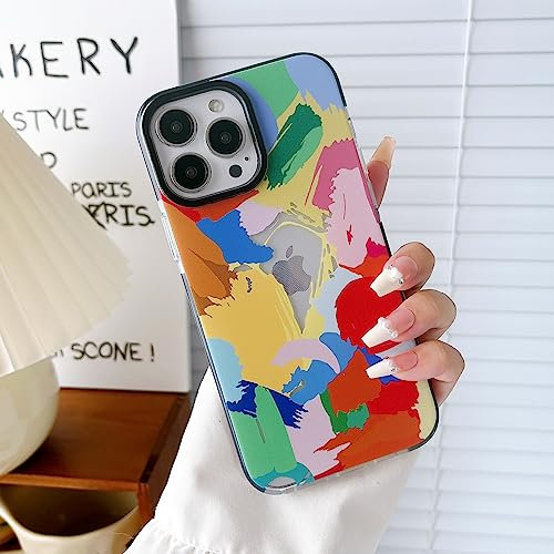 ZTOFERA Compatible with iPhone 13 Pro Max Case, Girls Cute Silicone Protective Phone Case Clear Bumper Graffiti Art Pattern Design Shockproof Cover for iPhone 13 Pro Max, Graffiti