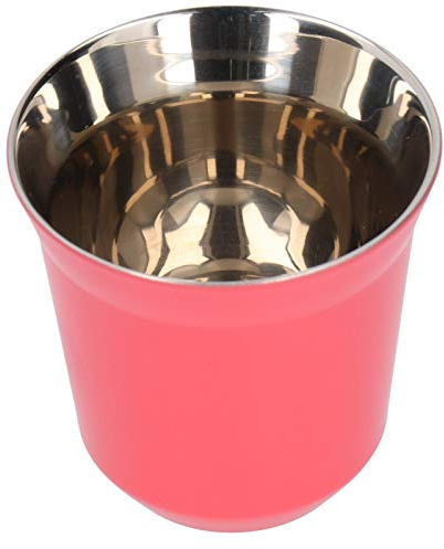 Tasses à Expresso En Acier Inoxydable De 80 Ml, Tasse à Café à Double Paroi Tasses De Camping Incassables Petites Tasses à Café Verres à Boire En Métal Tasses à Thé (Rose Pâle)