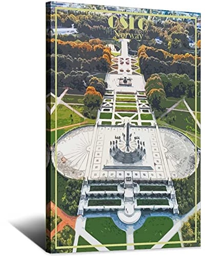 Oslo Norway Vintage Reiseposter Dekorative Poster Modern Schlafzimmer Leinwand Kunst Poster Bild Gemälde Poster Wanddeko Kunst Geschenk