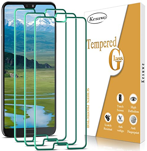 Kesuwe [3 Stück] Schutzfolie für Huawei P20 Pro, Anti-Kratzen, Anti-Fingerprint und blasenfrei, 9H Härte Panzerfolie Schutzfolie, HD Displayschutz Folie, Hülle Freundllich