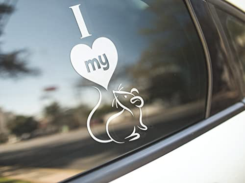 myrockshirt Ich Liebe Meine Ratte Ratten Mäuse Ratten Liebe Aufkleber Autoaufkleber Sticker Wandtattoo