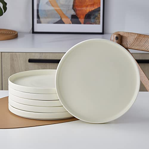 Stone Lain Salatteller Set Stella 6-teilig rund Porzellan creme