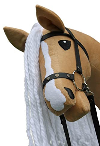 Hobby horse A3 with bridle and reins I Realistic Steckenpferd I Dun Princess