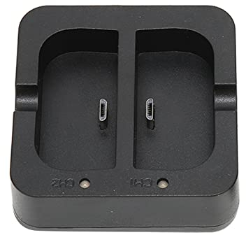 Video Doorbell Battery Charger, Portable Dual Port Charging Battery Charger Station for AHDBT‑501 601 701 801 Camera Battery, USB Charging, DC 5V