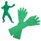 Akozon 2 Stück Chromakey Grün, Chromakey Green Screen Universelle Unsichtbarkeitseffekt-Hintergrundhandschuhe für Fotografie, Foto, Video, Film, Postproduktion