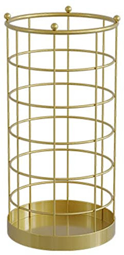 DASHADAO Porte-Parapluie Porte-Parapluie Rond sculpté en Creux pour extérieur intérieur, Porte-Parapluie en Fer épaissi avec bac d'égouttement, Organisateur de Porte-Parapluie léger et robu