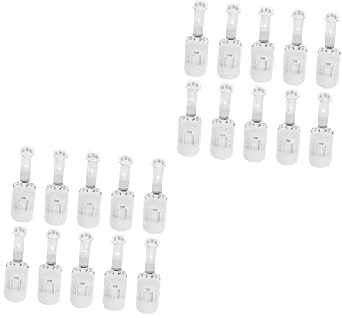 TEHAUX Deckenleuchter 20 Stück Schraube Für Pappe Kunststoff Kronleuchter Teil Sockel Kandelaber Ersatzlicht Glühlampenhalter LED Mm Lampe Einstellbar Mit Sockel Isolator E Birnenhülsen