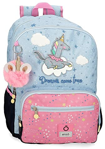 Enso Dreams Come True Schulrucksack mit zwei Fächern, mehrfarbig, 32 x 44 x 17 cm, Polyester